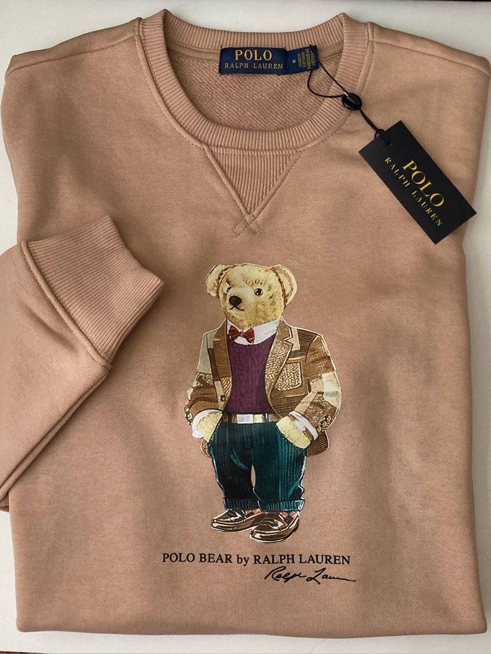 Polo Bear Ralph Lauren Sweatshirt Cotton Long Sleeve M Men’s Crewneck New